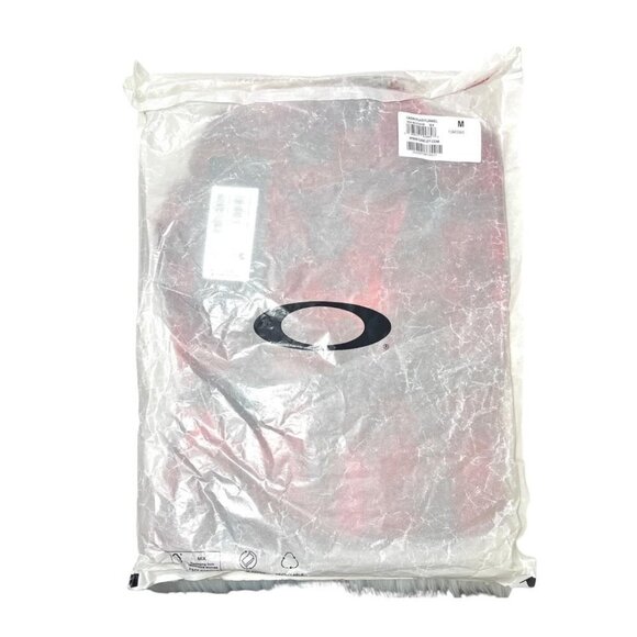 Oakley Logo Mens Red Black Cabin Plaid Flannel Collared Button Up Shirt Sz M New - Picture 5 of 11